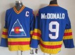 Colorado Avalanche #9 Lanny Mcdonald Blue CCM Throwback Stitched Hockey Jerseys
