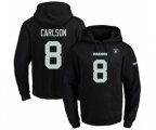 Oakland Raiders #8 Daniel Carlson Black Name & Number Pullover Hoodie