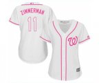 Women's Washington Nationals #11 Ryan Zimmerman Replica White Fashion Cool Base Baseball Jersey