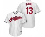 Cleveland Indians #13 Omar Vizquel Replica White Home Cool Base Baseball Jersey