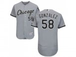 Chicago White Sox #58 Miguel Gonzalez Grey Flexbase Authentic Collection Stitched MLB Jerseys