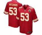 Kansas City Chiefs #53 Anthony Hitchens Game Red Team Color Football Jersey