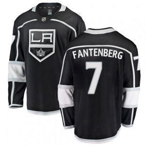 Los Angeles Kings #7 Oscar Fantenberg Authentic Black Home Fanatics Branded Breakaway NHL Jersey
