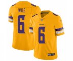Minnesota Vikings #6 Matt Wile Limited Gold Inverted Legend Football Jersey
