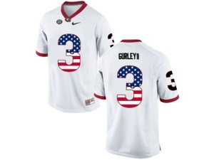 2016 US Flag Fashion-Men\'s Georgia Bulldogs Todd Gurley II #3 College Football Limited Jerseys - White