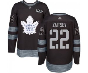 Toronto Maple Leafs #22 Nikita Zaitsev Authentic Black 1917-2017 100th Anniversary NHL Jersey
