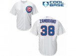 Chicago Cubs #38 Carlos Zambrano Replica White Home Cool Base MLB Jersey