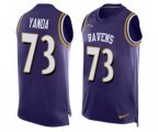 Baltimore Ravens #73 Marshal Yanda Limited Purple Player Name & Number Tank Top Football Jersey