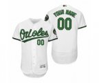 Orioles Custom White Turn Back the Clock Earth Day Throwback Jersey