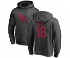 Arizona Cardinals #18 Kevin White Ash One Color Pullover Hoodie