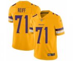 Minnesota Vikings #71 Riley Reiff Limited Gold Inverted Legend Football Jersey