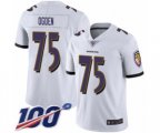 Baltimore Ravens #75 Jonathan Ogden White Vapor Untouchable Limited Player 100th Season Football Jersey