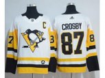 Adidas Pittsburgh Penguins #87 Sidney Crosby White Road Authentic Stitched NHL Jersey