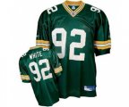 Green Bay Packers #92 Reggie White Green Team Color Authentic Throwback Football Jersey