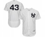 New York Yankees #43 Gio Gonzalez White Home Flex Base Authentic Collection Baseball Jersey