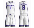 Sacramento Kings #8 Bogdan Bogdanovic Swingman White Basketball Suit Jersey - Association Edition