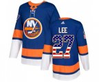 New York Islanders #27 Anders Lee Authentic Royal Blue USA Flag Fashion NHL Jersey