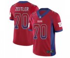 New York Giants #70 Kevin Zeitler Limited Red Rush Drift Fashion Football Jersey