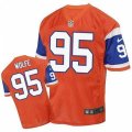 Denver Broncos #95 Derek Wolfe Elite Orange Throwback NFL Jersey