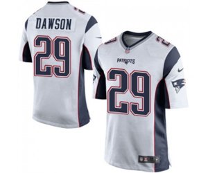 New England Patriots #29 Duke Dawson Game White Football Jersey