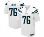 Los Angeles Chargers #76 Russell Okung Elite White Football Jersey