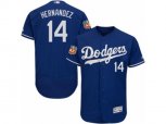 Los Angeles Dodgers #14 Enrique Hernandez Royal Blue Flexbase Authentic Collection MLB Jersey