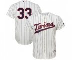 Minnesota Twins #33 Justin Morneau Replica Cream Alternate Cool Base Baseball Jersey