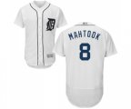 Detroit Tigers #8 Mikie Mahtook White Home Flex Base Authentic Collection Baseball Jersey