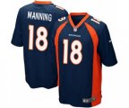 Denver Broncos #18 Peyton Manning Game Navy Blue Alternate Football Jersey
