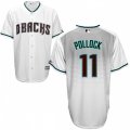 Arizona Diamondbacks #11 A. J. Pollock Replica White Capri Cool Base MLB Jersey
