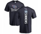 Tennessee Titans #98 Jeffery Simmons Navy Blue Backer T-Shirt