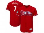 Philadelphia Phillies #7 Maikel Franco Scarlet 2017 Spring Training Authentic Flex Base Collection MLB Jersey