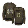 Chicago Blackhawks #6 Olli Maatta Authentic Green Salute to Service Hockey Jersey