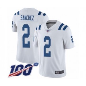 Indianapolis Colts #2 Rigoberto Sanchez White Vapor Untouchable Limited Player 100th Season Football Jersey