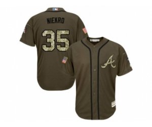 Atlanta Braves #35 Phil Niekro Green Salute to Service Stitched Baseball Jersey