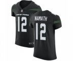 New York Jets #12 Joe Namath Black Alternate Vapor Untouchable Elite Player Football Jersey