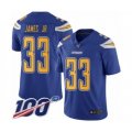 Los Angeles Chargers #33 Derwin James Limited Electric Blue Rush Vapor Untouchable 100th Season Football Jersey
