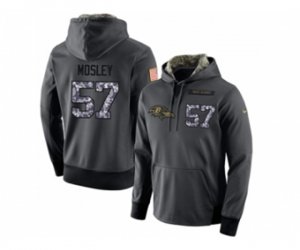 Baltimore Ravens #57 C.J. Mosley Stitched Black Anthracite Salute to Service Player Performance Hoodie