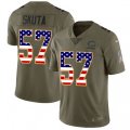 Chicago Bears #57 Dan Skuta Limited Olive USA Flag Salute to Service NFL Jersey