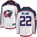 Columbus Blue Jackets #22 Sonny Milano Fanatics Branded White Away Breakaway NHL Jersey
