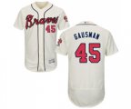 Atlanta Braves #45 Kevin Gausman Cream Alternate Flex Base Authentic Collection Baseball Jersey