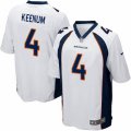 Denver Broncos #4 Case Keenum Game White NFL Jersey