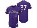 Colorado Rockies #27 Trevor Story 2017 Spring Training Flex Base Authentic Collection Stitched Baseball Jersey