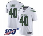 New York Jets #40 Trenton Cannon White Vapor Untouchable Limited Player 100th Season Football Jersey
