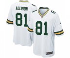 Green Bay Packers #81 Geronimo Allison Game White Football Jersey