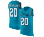 Carolina Panthers #20 Jordan Scarlett Blue Rush Player Name & Number Tank Top Football Jersey