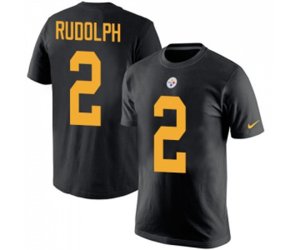 Pittsburgh Steelers #2 Mason Rudolph Black Rush Pride Name & Number T-Shirt