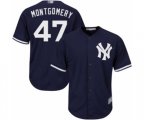 New York Yankees Jordan Montgomery Replica Navy Blue Alternate Baseball Player Jersey