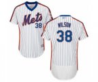 New York Mets Justin Wilson White Alternate Flex Base Authentic Collection Baseball Player Jersey