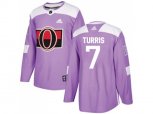 Adidas Ottawa Senators #7 Kyle Turris Purple Authentic Fights Cancer Stitched NHL Jersey